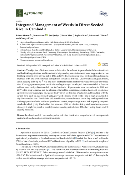 Integrated Managment of Weeds in Direct-Seeded Rice in Cambodia